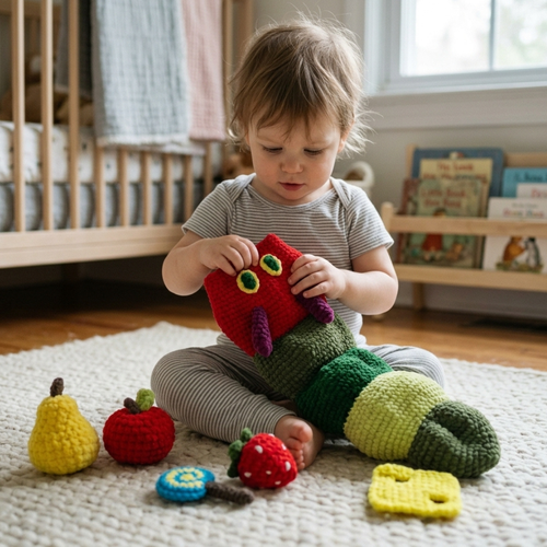 Caterpillar Crochet Pattern, Hungry Amigurumi Plush Tutorial