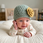 Crochet Baby Hat Pattern, Star Stitch Bow Beanie