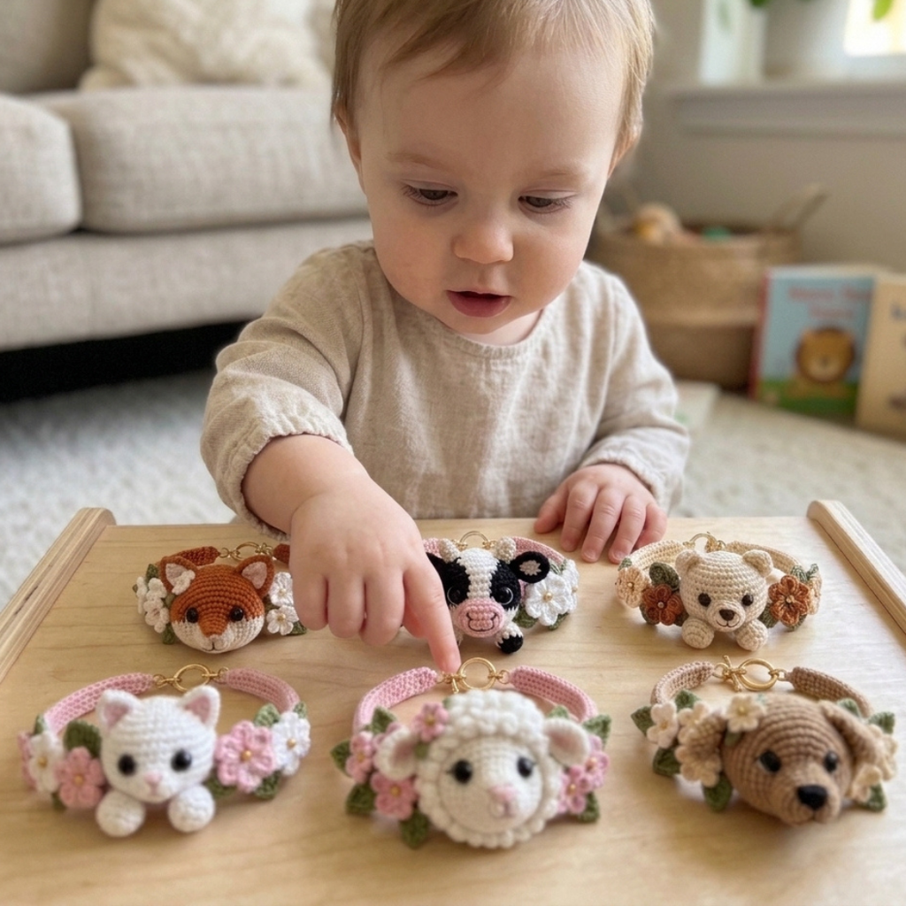 Animal Bracelet Crochet Patterns, Cute Amigurumi Accessories For Kids