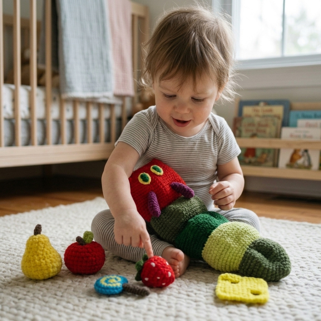 Caterpillar Crochet Pattern, Hungry Amigurumi Plush Tutorial