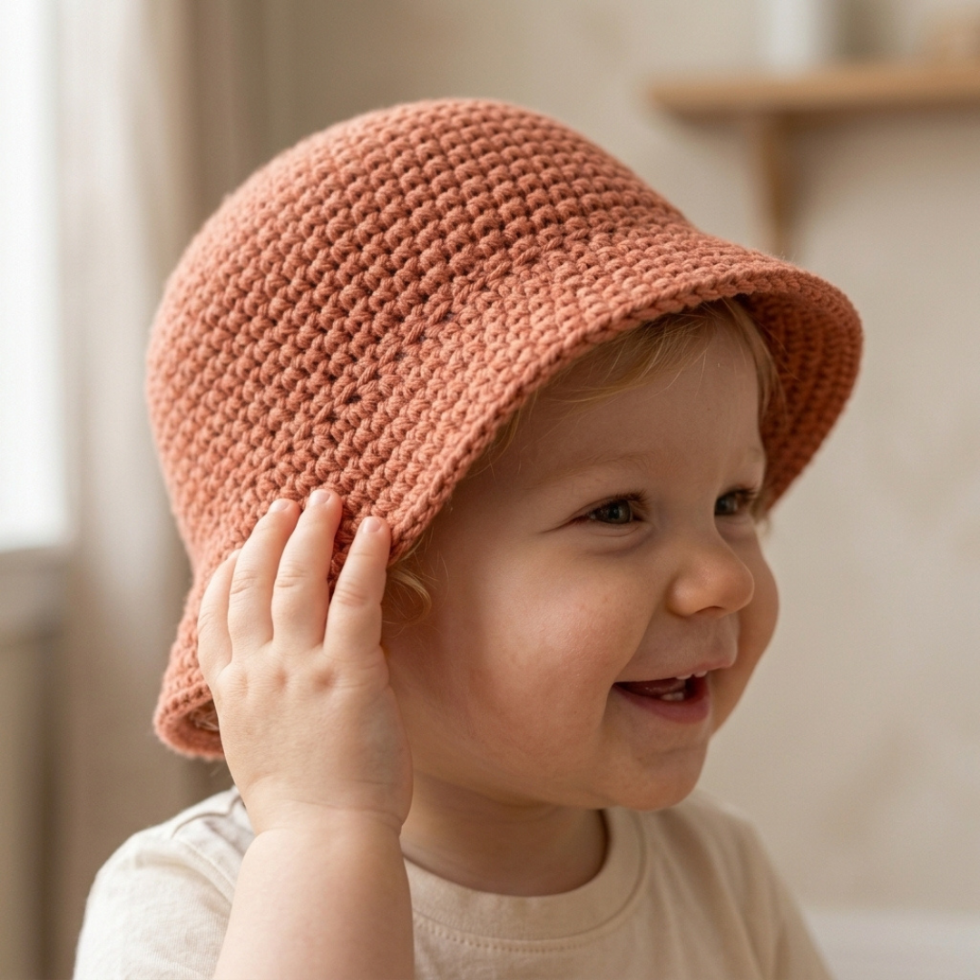 Crochet Bucket Hat Pattern, Beginner Summer Hat Project