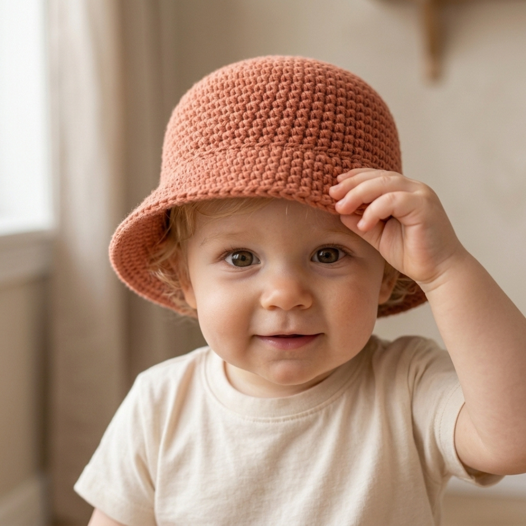 Crochet Bucket Hat Pattern, Beginner Summer Hat Project
