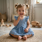 Crochet Baby Dress Pattern, Butterfly Summer Outfit For Girls