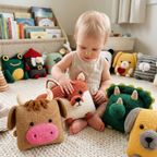 Animal Pillow Crochet Patterns, Amigurumi Cushion Bundle For Kids